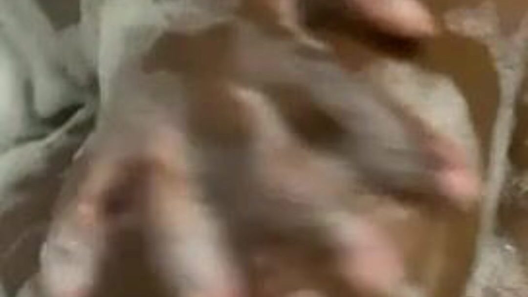 Busty Ebony in the washroom Ebony those Tits clap