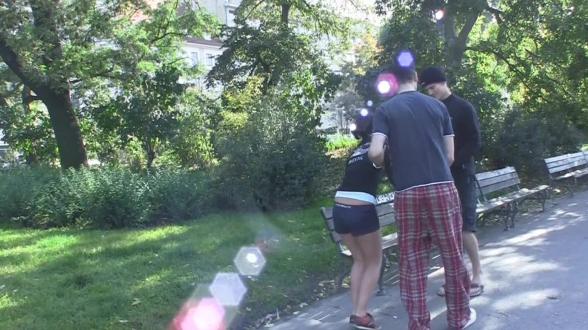 Cheating girlfriend gets her snatch ate before railing