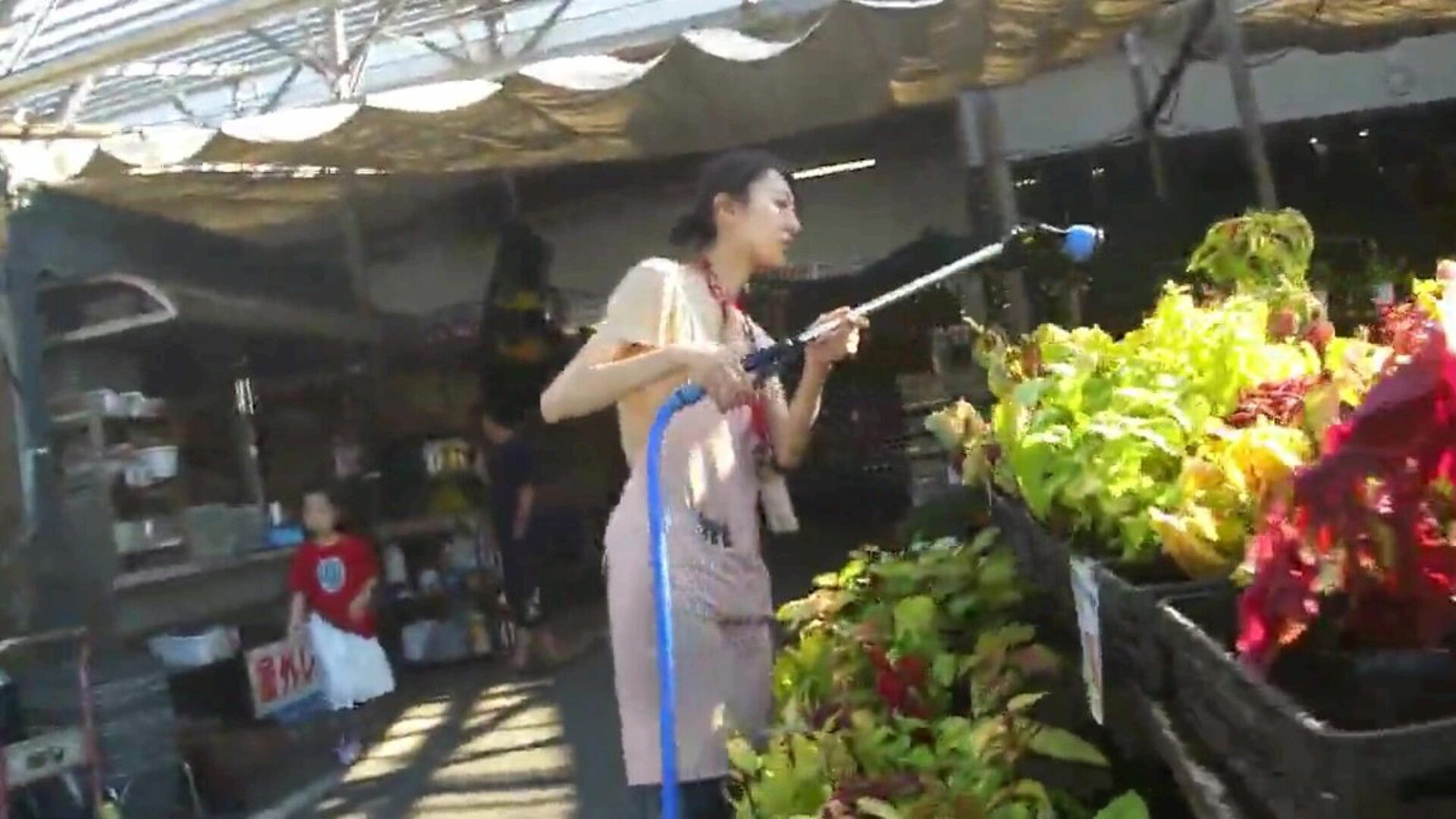 Japanese style crapper covert camera Cute clerk. Peep many times. Conversation with the person who took the hidden cam